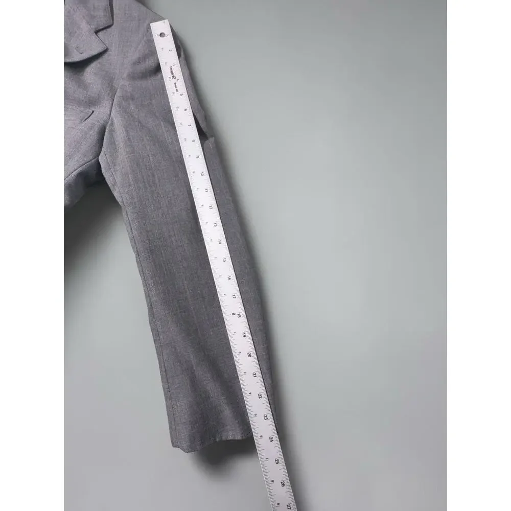 Polo University Ralph Lauren Mens 42R Gray Windowpane Sport Coat Blazer